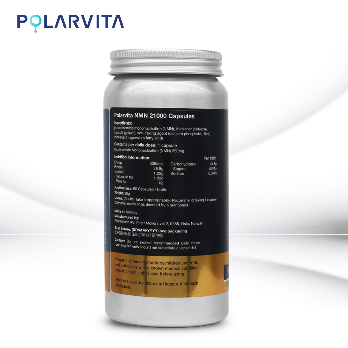 挪威Polarvita NMN 21000 60粒膠囊– 香港健康管理專業協會有限公司